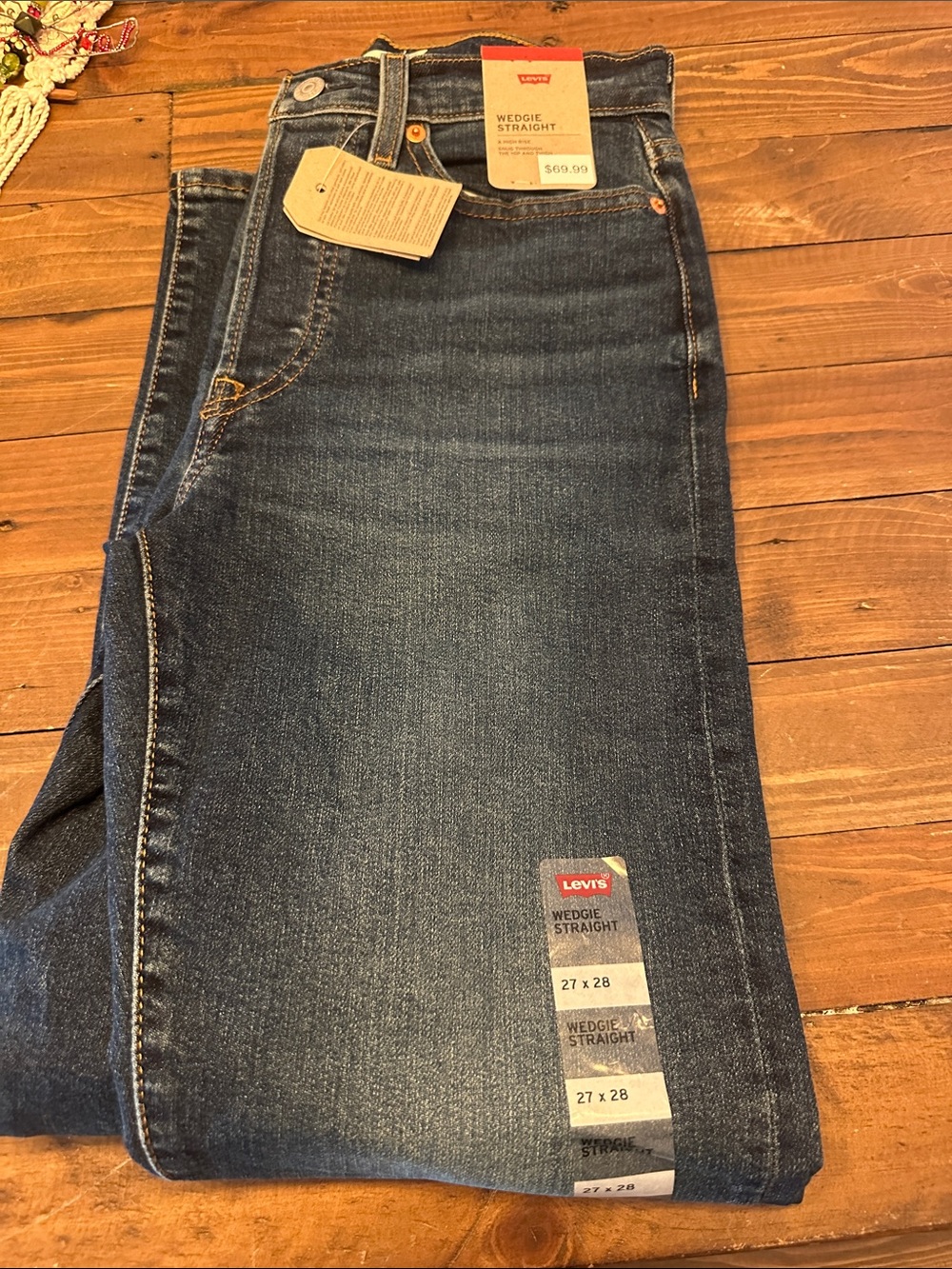 Levi's Women Wedgie Straight Jeans - Dark Blue 27 X 28
